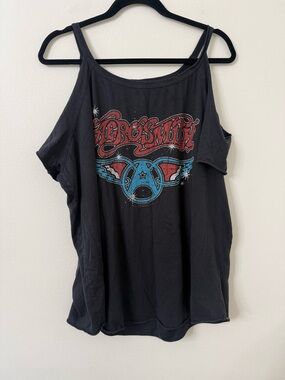 {2X} Torrid Aerosmith Black Cold-Shoulder Graphic Tee
